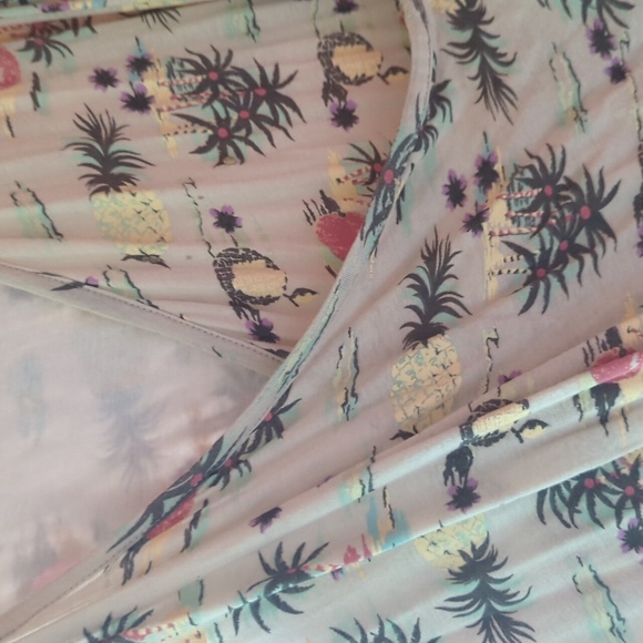 Babystyle Hawaiian stretchy summer maternity (or not) dress XL - Picture 4 of 4